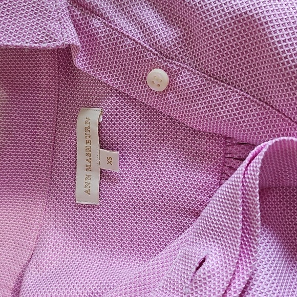 Ann Mashburn Anaya Popover Shirt Pink Cropped Sz. XS - Picture 5 of 7